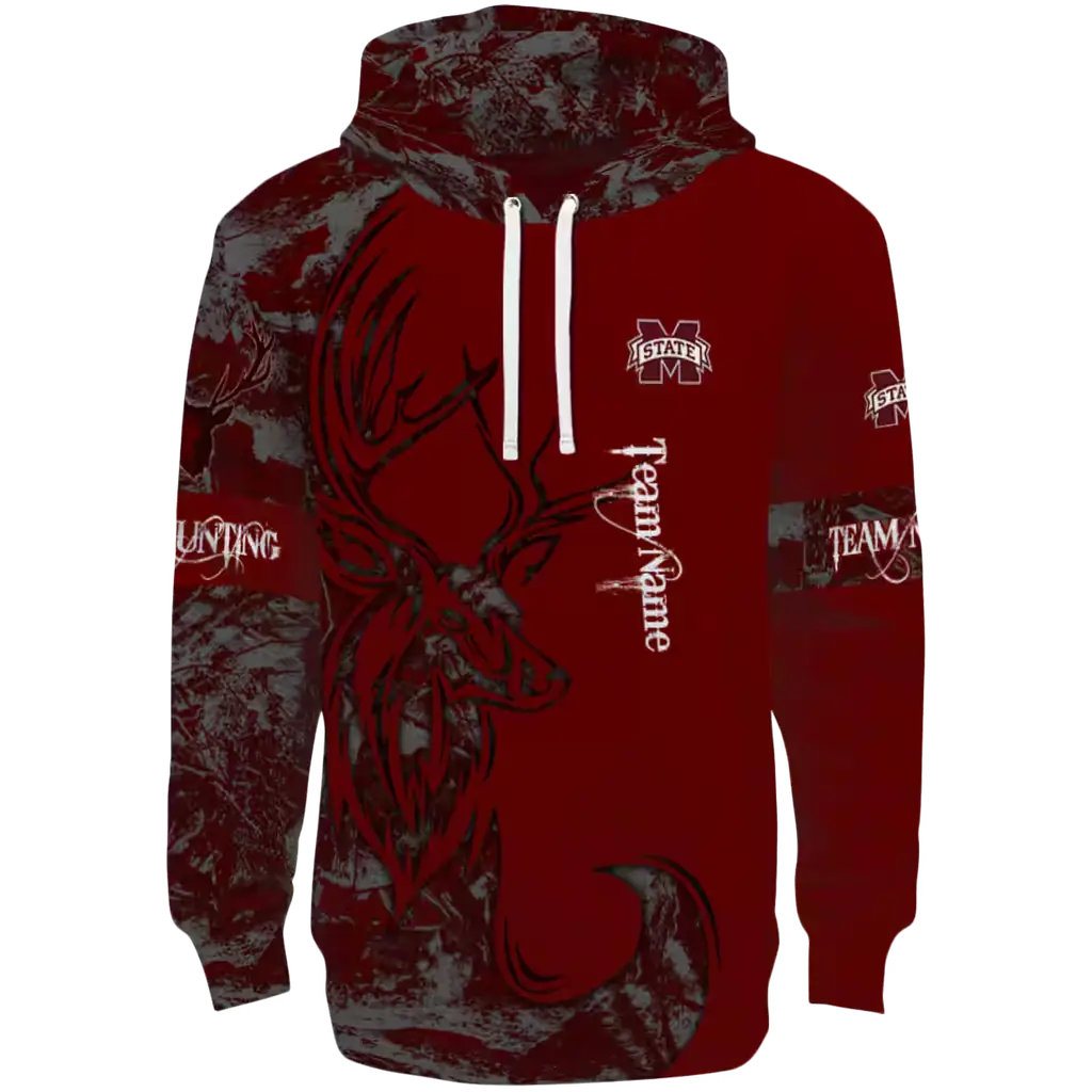 custom mississippi state bulldogs deer silhouette maroon hoodie best selling custom mississippi state bulldogs deer silhouette maroon hoodie best selling