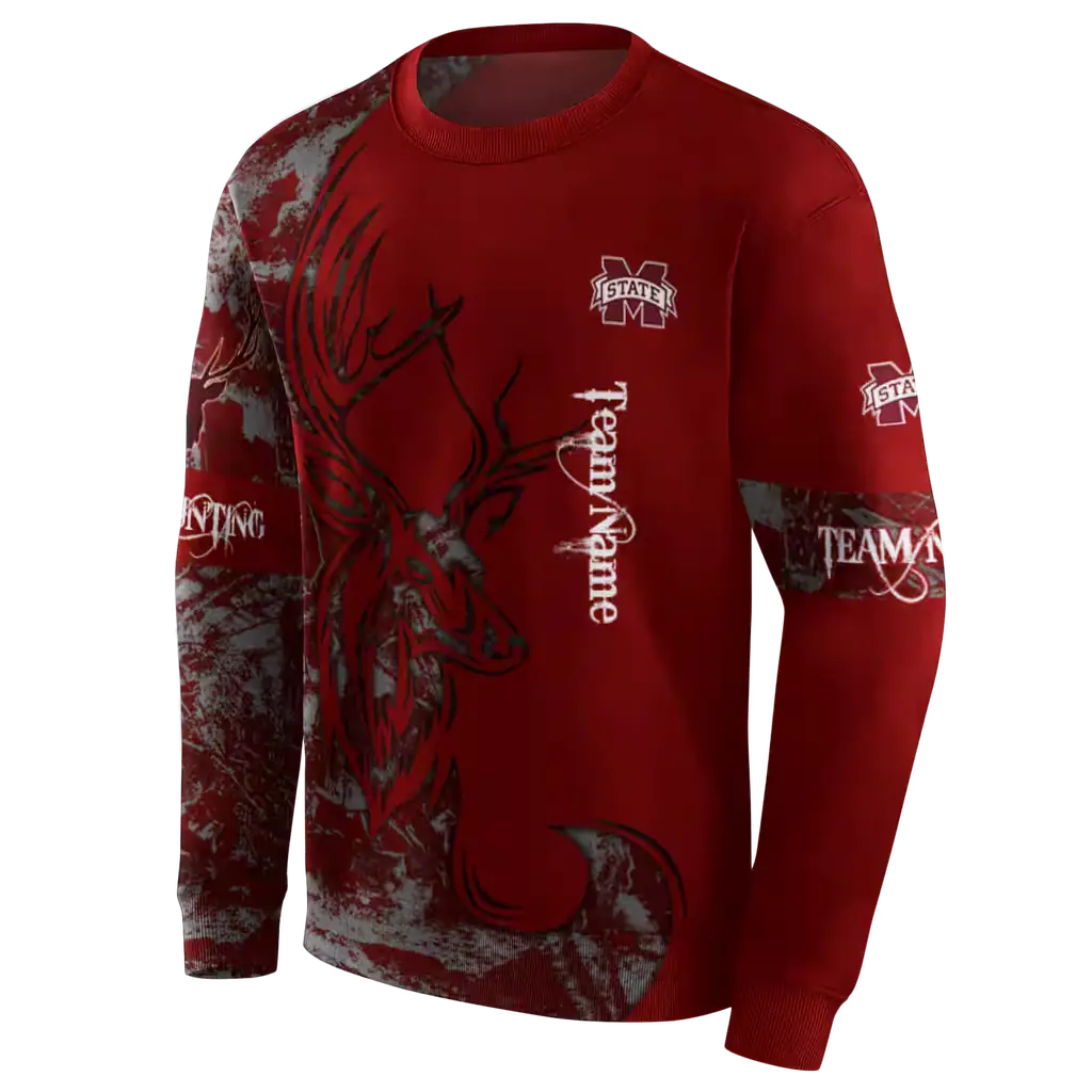 custom mississippi state bulldogs deer silhouette maroon hoodie new arrival custom mississippi state bulldogs deer silhouette maroon hoodie new arrival