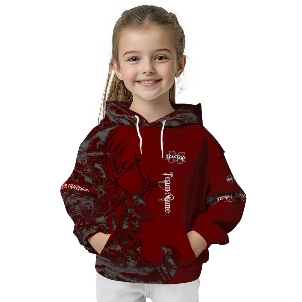 custom mississippi state bulldogs deer silhouette maroon hoodie top rated custom mississippi state bulldogs deer silhouette maroon hoodie top rated