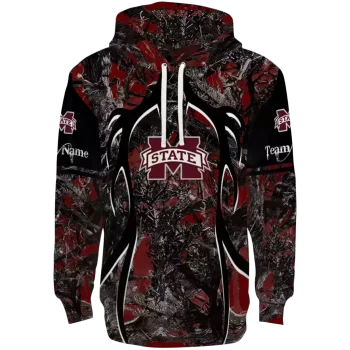 custom mississippi state bulldogs hunting theme maroon black hoodie best selling