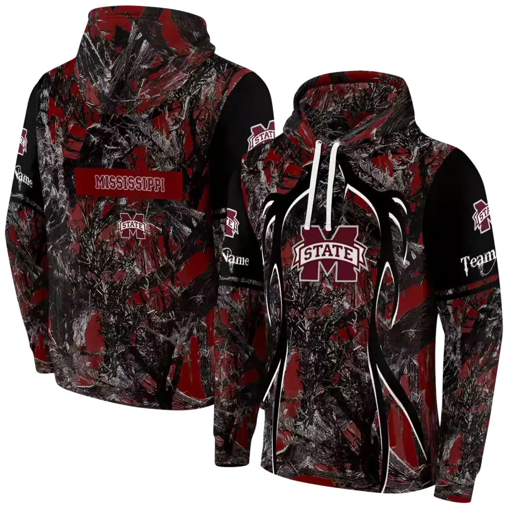 custom mississippi state bulldogs hunting theme maroon black hoodie fashion forward custom mississippi state bulldogs hunting theme maroon black hoodie fashion forward