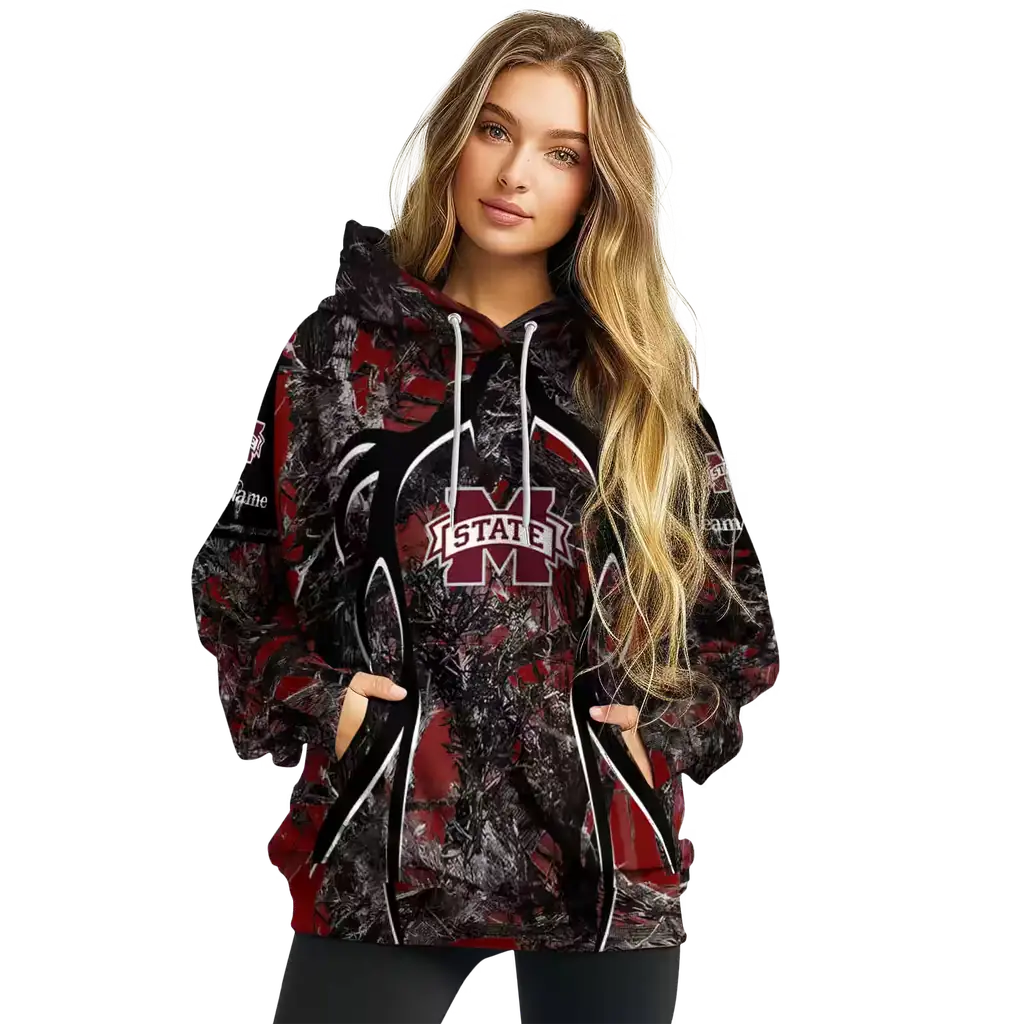 custom mississippi state bulldogs hunting theme maroon black hoodie high quality custom mississippi state bulldogs hunting theme maroon black hoodie high quality