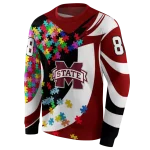 custom mississippi state bulldogs puzzle pieces maroon hoodie best selling