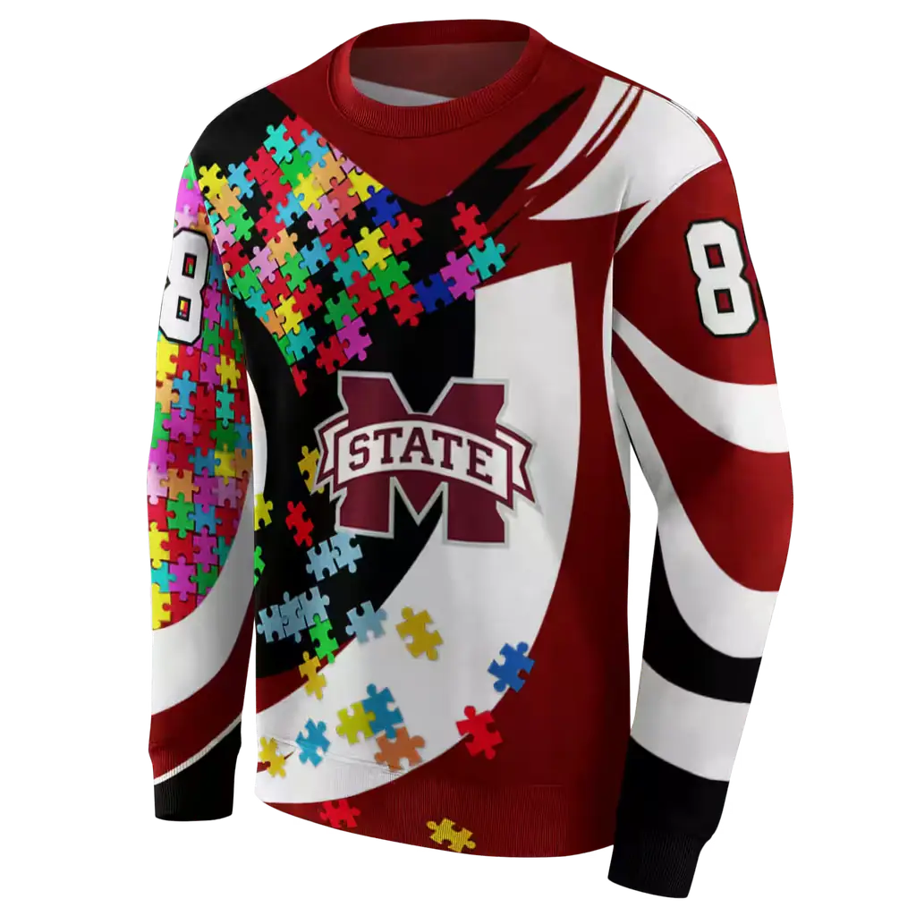 custom mississippi state bulldogs puzzle pieces maroon hoodie new arrival custom mississippi state bulldogs puzzle pieces maroon hoodie new arrival