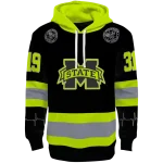 custom mississippi state bulldogs safety motif black neon green hoodie best selling