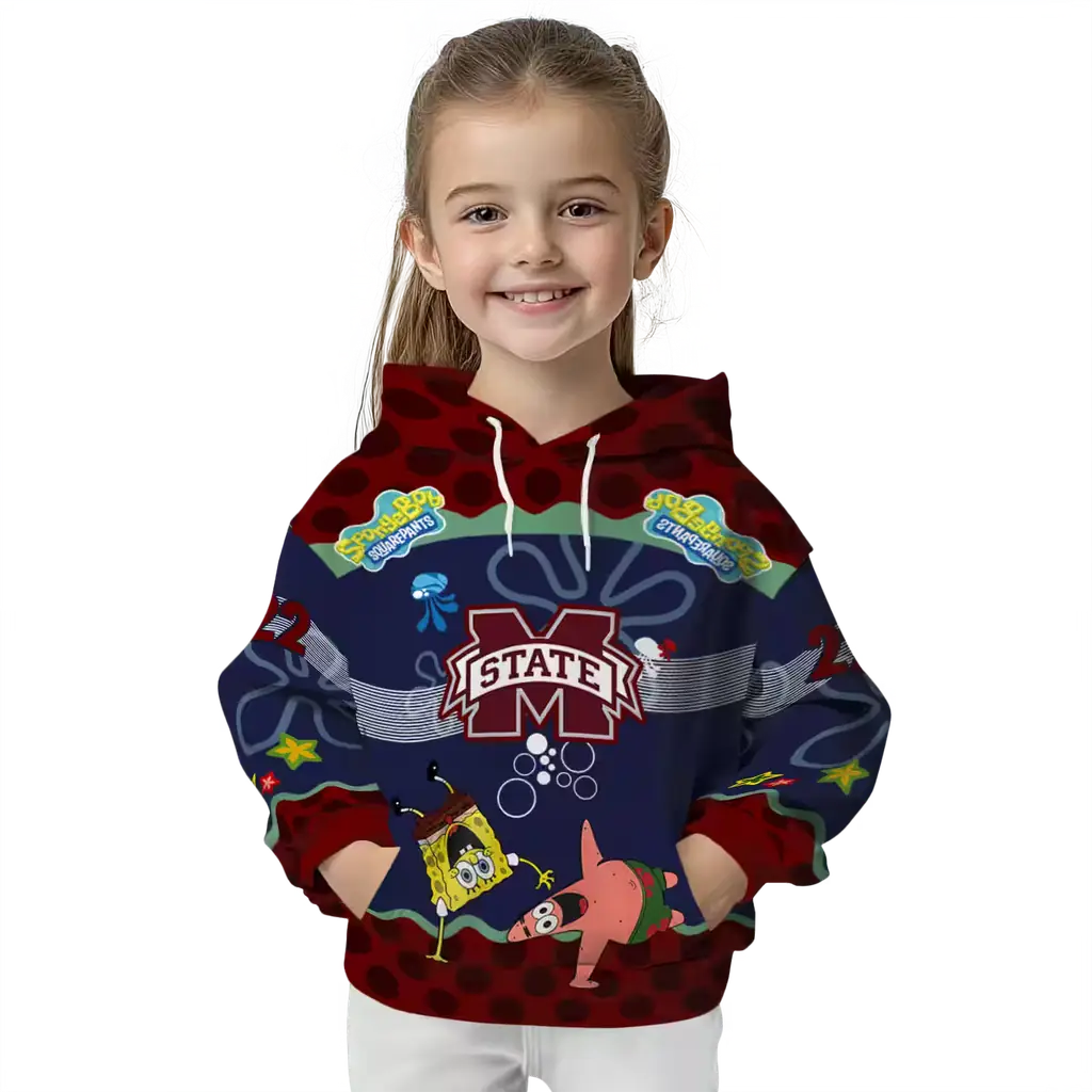 custom mississippi state bulldogs spongebob patrick star maroon navy hoodie top rated custom mississippi state bulldogs spongebob patrick star maroon navy hoodie top rated