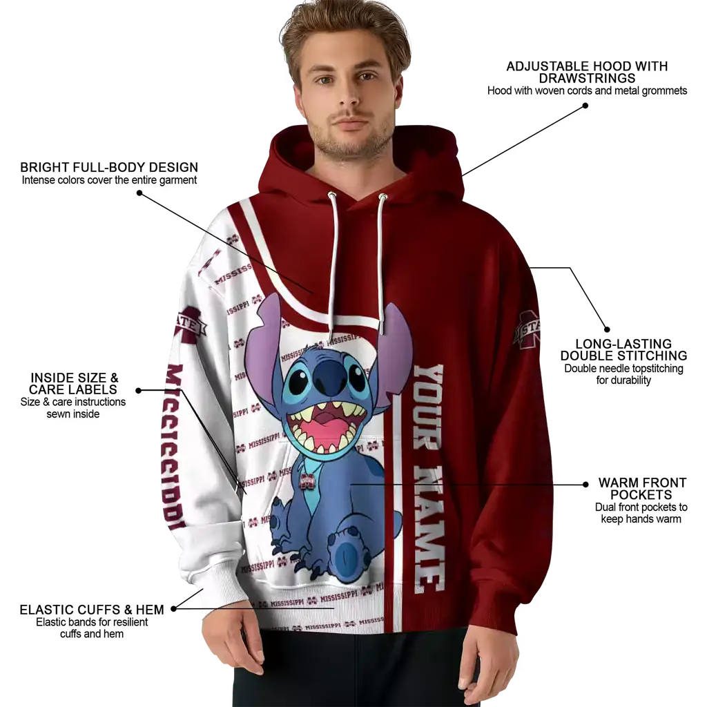 custom mississippi state bulldogs stitch maroon hoodie latest model custom mississippi state bulldogs stitch maroon hoodie latest model