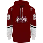 custom mississippi state bulldogs striped sleeves maroon hoodie best selling
