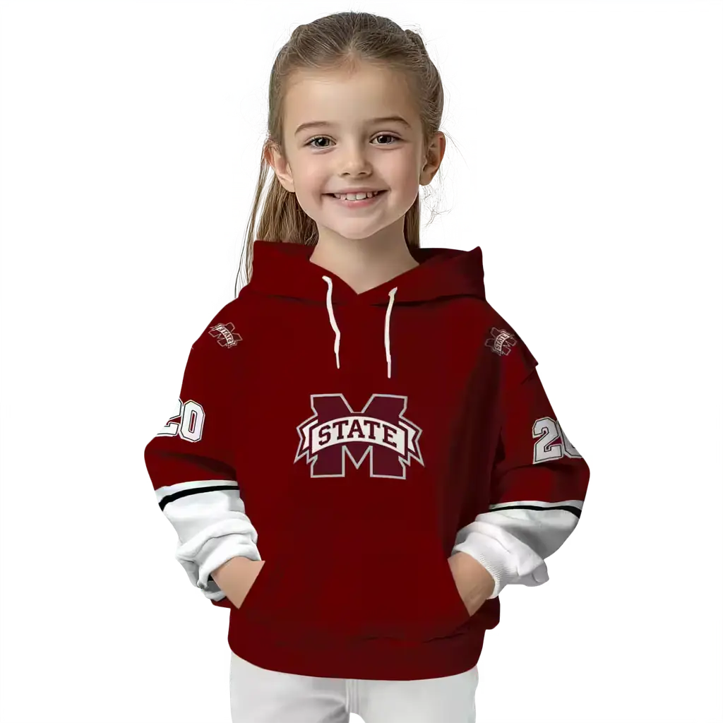 custom mississippi state bulldogs striped sleeves maroon hoodie top rated custom mississippi state bulldogs striped sleeves maroon hoodie top rated