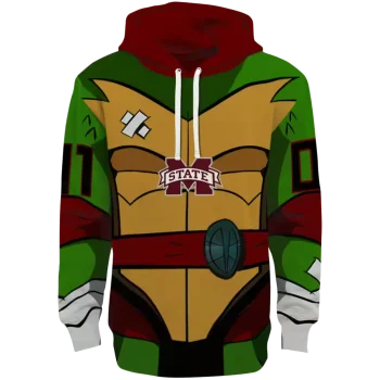 custom mississippi state bulldogs superhero armor maroon green hoodie best selling