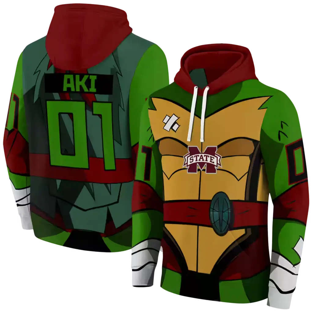 custom mississippi state bulldogs superhero armor maroon green hoodie fashion forward custom mississippi state bulldogs superhero armor maroon green hoodie fashion forward