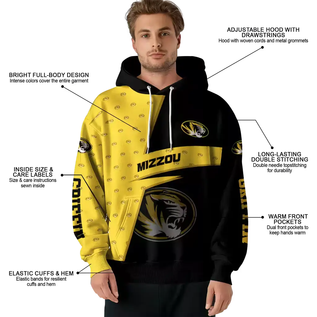 custom missouri tigers abstract shape black hoodie latest model custom missouri tigers abstract shape black hoodie latest model