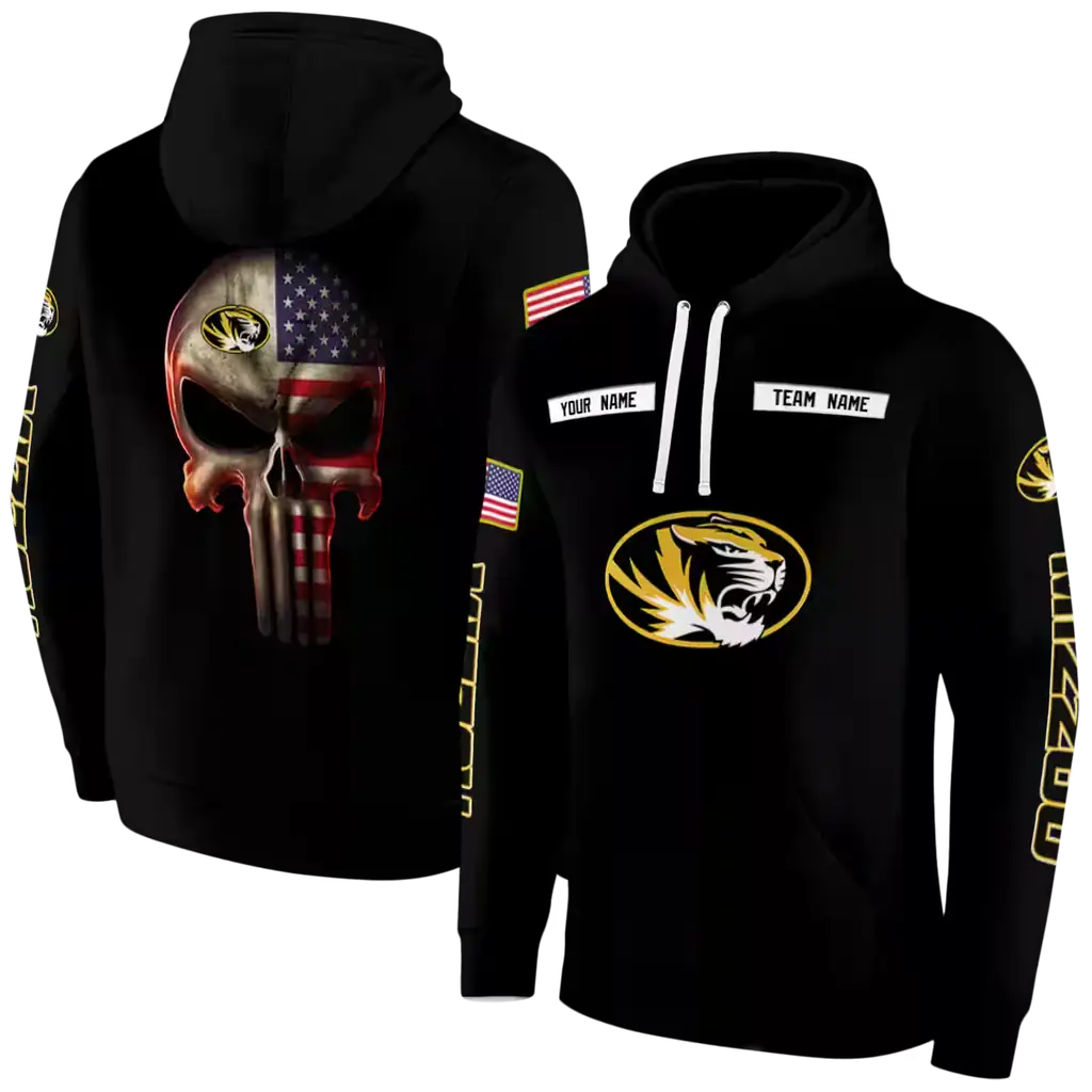 custom missouri tigers punisher skull black hoodie fashion forward custom missouri tigers punisher skull black hoodie fashion forward