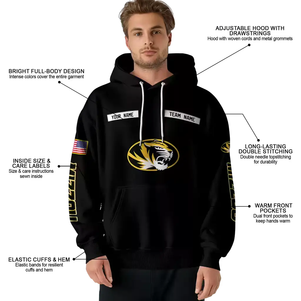 custom missouri tigers punisher skull black hoodie latest model custom missouri tigers punisher skull black hoodie latest model