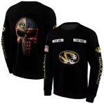 custom missouri tigers punisher skull black hoodie best selling
