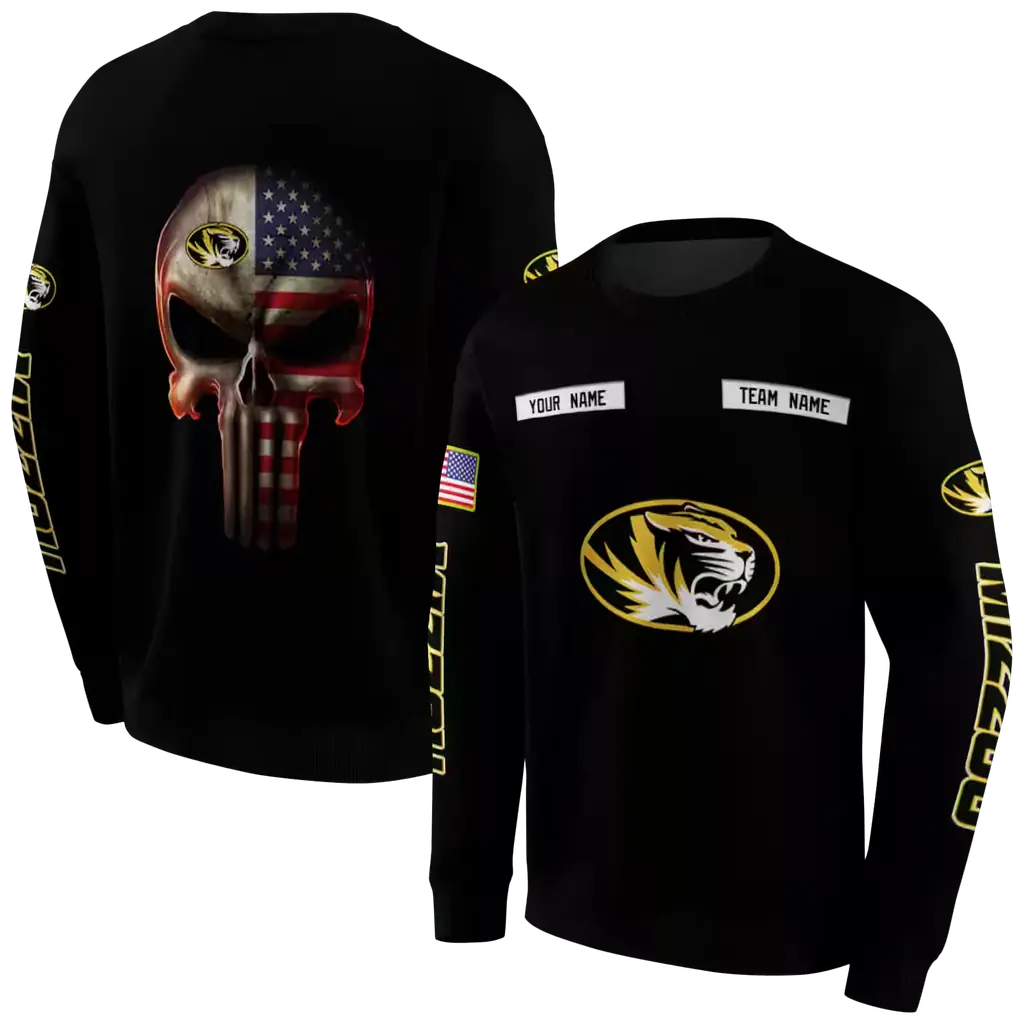 custom missouri tigers punisher skull black hoodie premium grade custom missouri tigers punisher skull black hoodie premium grade
