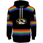 custom missouri tigers rainbow stripes black hoodie best selling