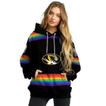 custom missouri tigers rainbow stripes black hoodie best selling