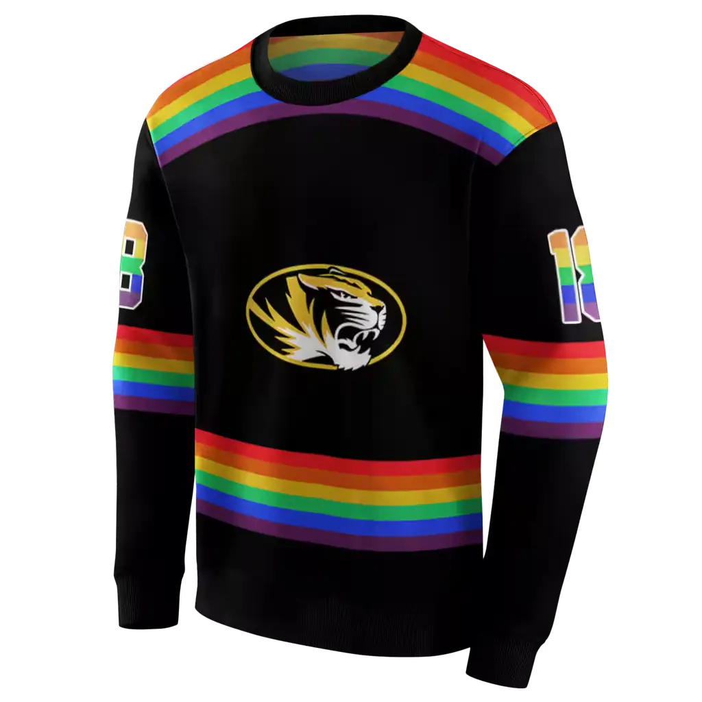 custom missouri tigers rainbow stripes black hoodie new arrival custom missouri tigers rainbow stripes black hoodie new arrival
