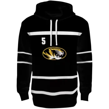 custom missouri tigers striped pattern black hoodie best selling