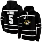 custom missouri tigers striped pattern black hoodie best selling