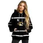 custom missouri tigers striped pattern black hoodie best selling