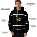 custom missouri tigers striped pattern black hoodie best selling