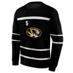 custom missouri tigers striped pattern black hoodie best selling