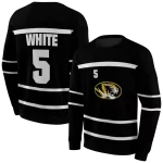 custom missouri tigers striped pattern black hoodie best selling