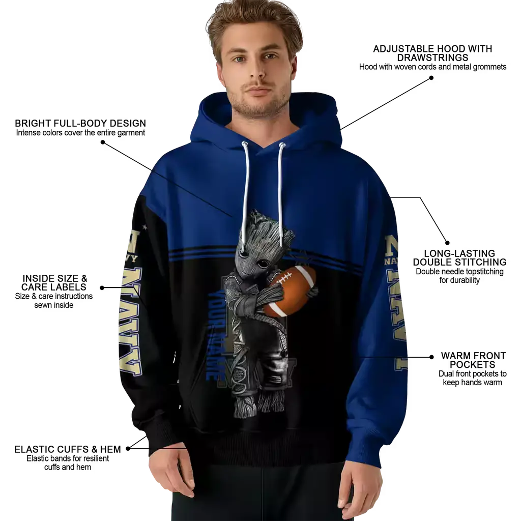 custom navy midshipmen baby groot blue black hoodie latest model custom navy midshipmen baby groot blue black hoodie latest model