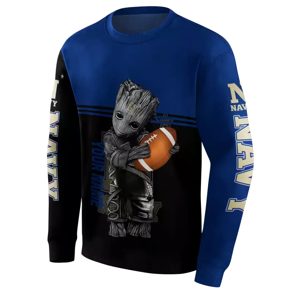 custom navy midshipmen baby groot blue black hoodie new arrival custom navy midshipmen baby groot blue black hoodie new arrival