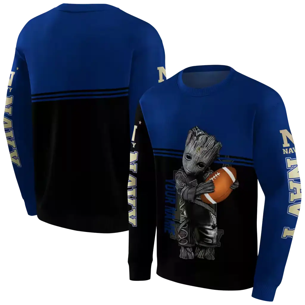 custom navy midshipmen baby groot blue black hoodie premium grade custom navy midshipmen baby groot blue black hoodie premium grade