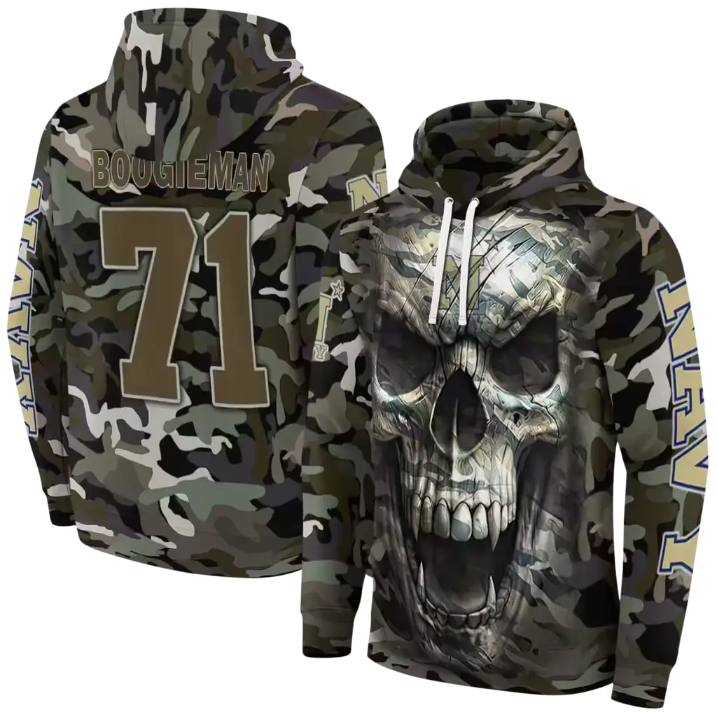 custom navy midshipmen camo skull hoodie fashion forward custom navy midshipmen camo skull hoodie fashion forward