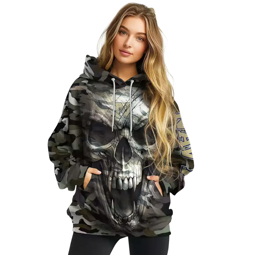 custom navy midshipmen camo skull hoodie high quality custom navy midshipmen camo skull hoodie high quality