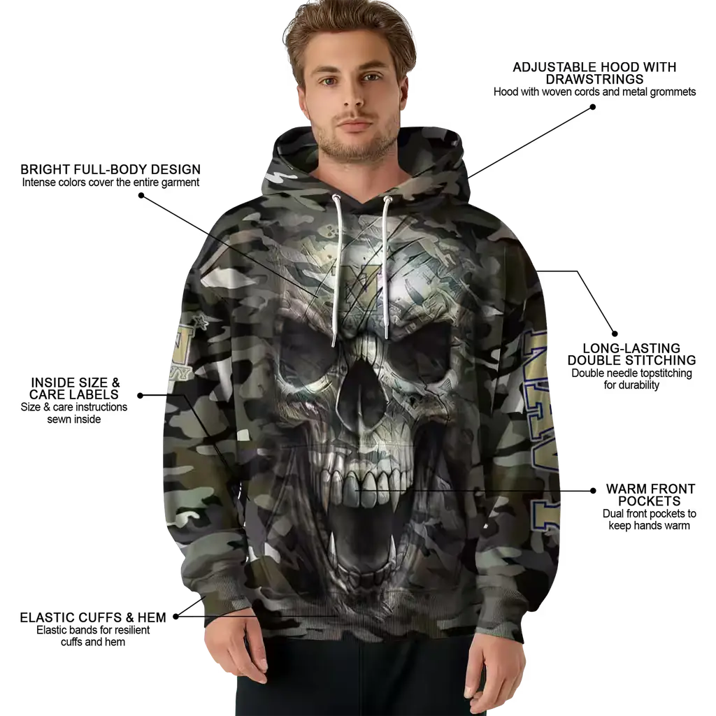 custom navy midshipmen camo skull hoodie latest model custom navy midshipmen camo skull hoodie latest model