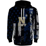 custom navy midshipmen distressed flag blue black hoodie best selling