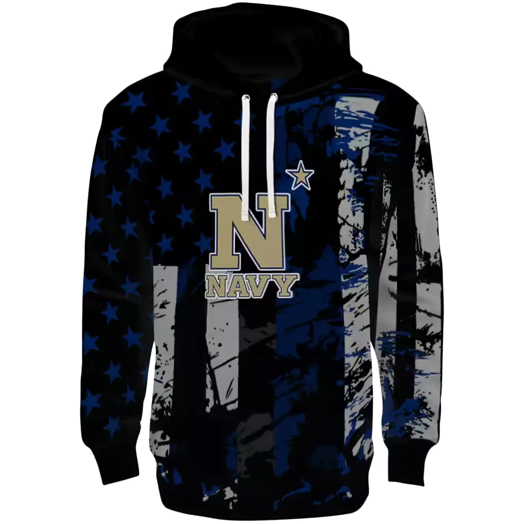 custom navy midshipmen distressed flag blue black hoodie best selling custom navy midshipmen distressed flag blue black hoodie best selling