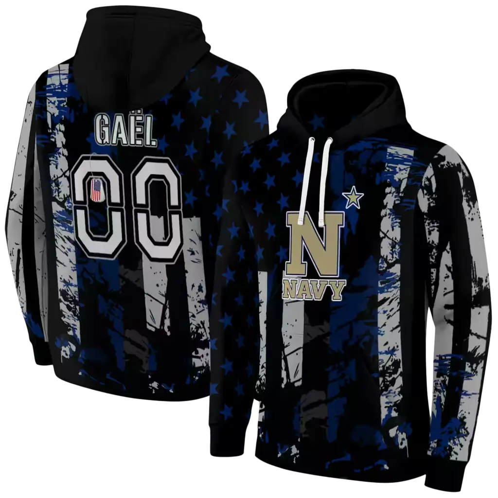 custom navy midshipmen distressed flag blue black hoodie fashion forward custom navy midshipmen distressed flag blue black hoodie fashion forward