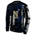 custom navy midshipmen distressed flag blue black hoodie best selling
