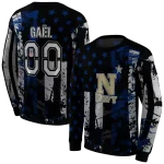 custom navy midshipmen distressed flag blue black hoodie best selling