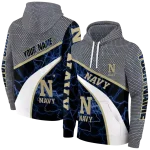 custom navy midshipmen hexagonal mesh blue black gray hoodie best selling
