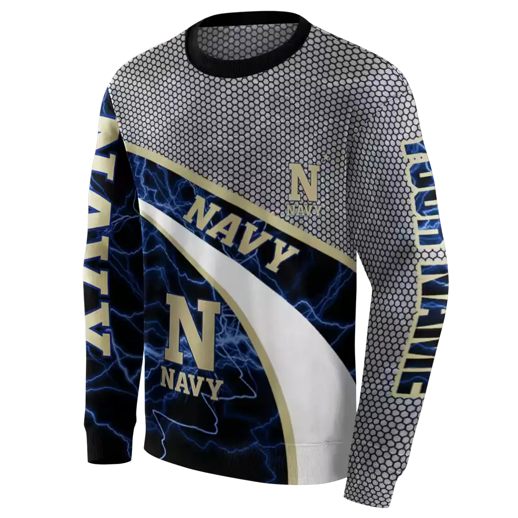 custom navy midshipmen hexagonal mesh blue black gray hoodie new arrival custom navy midshipmen hexagonal mesh blue black gray hoodie new arrival