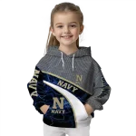 custom navy midshipmen hexagonal mesh blue black gray hoodie best selling