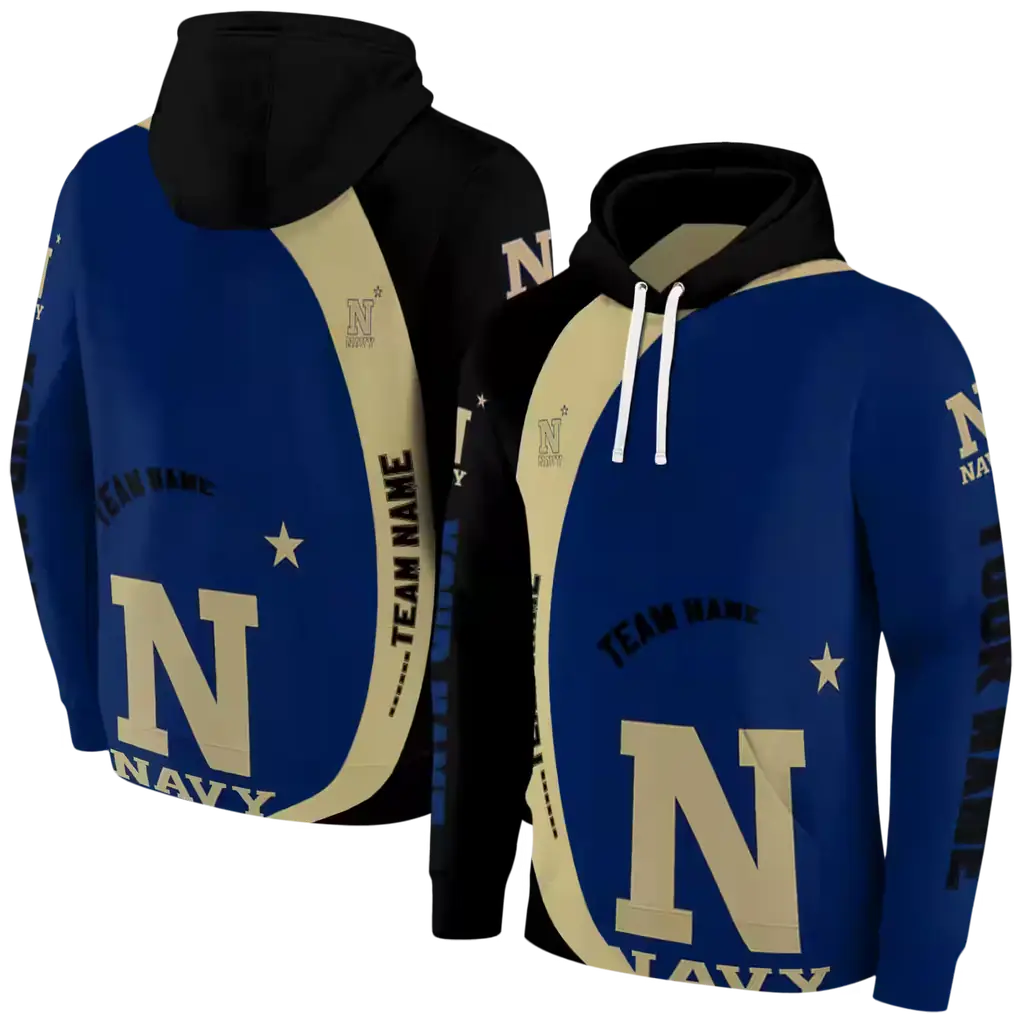 custom navy midshipmen minimalist design blue black hoodie fashion forward custom navy midshipmen minimalist design blue black hoodie fashion forward