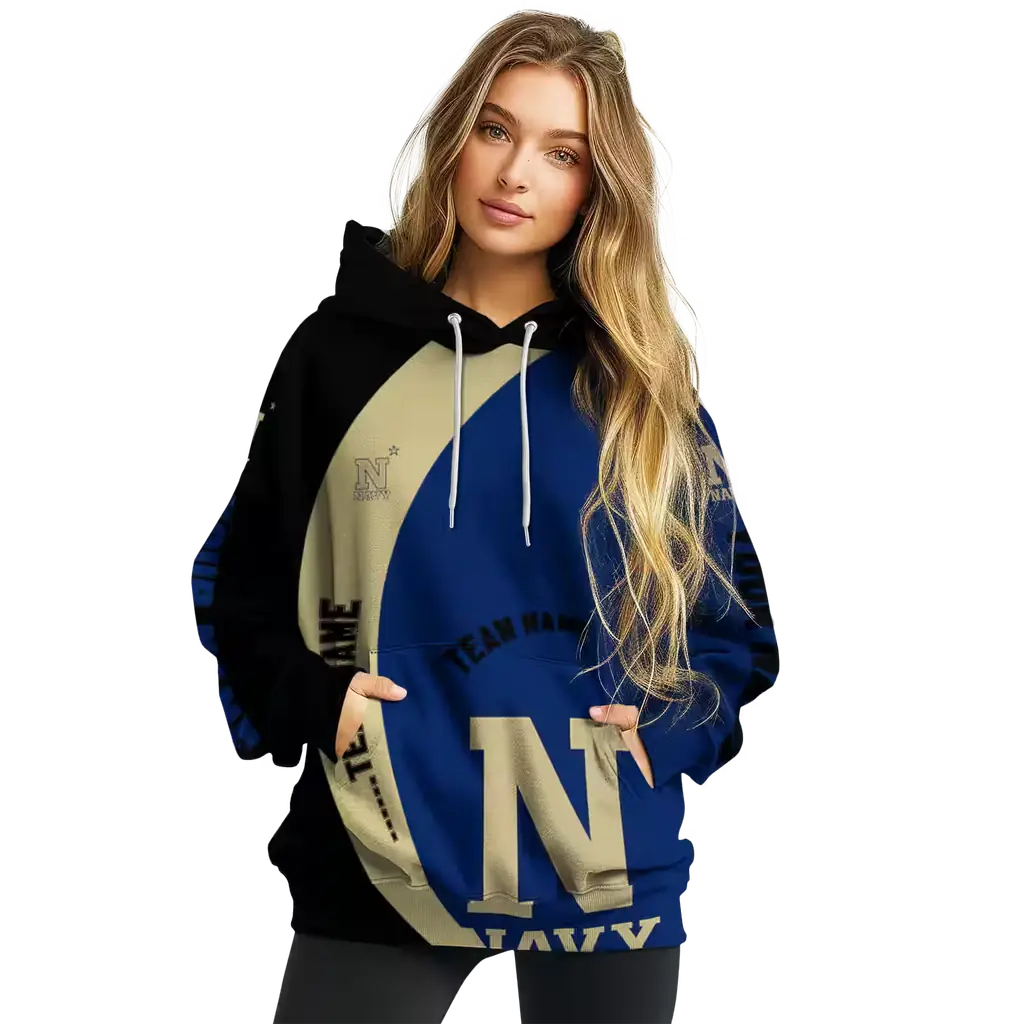 custom navy midshipmen minimalist design blue black hoodie high quality custom navy midshipmen minimalist design blue black hoodie high quality
