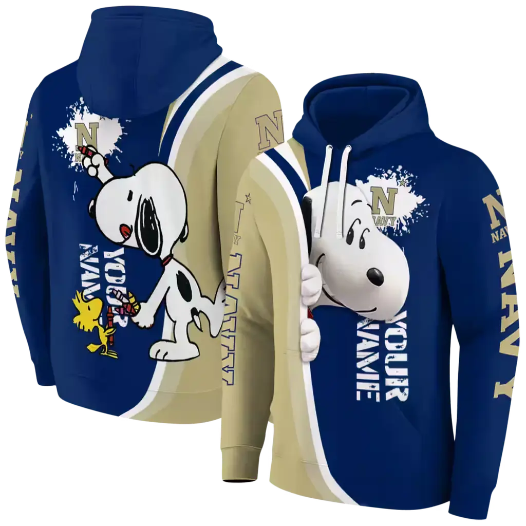 custom navy midshipmen peeking snoopy blue hoodie fashion forward custom navy midshipmen peeking snoopy blue hoodie fashion forward