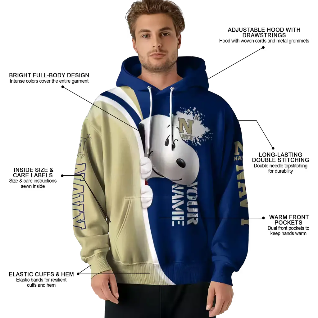 custom navy midshipmen peeking snoopy blue hoodie latest model custom navy midshipmen peeking snoopy blue hoodie latest model