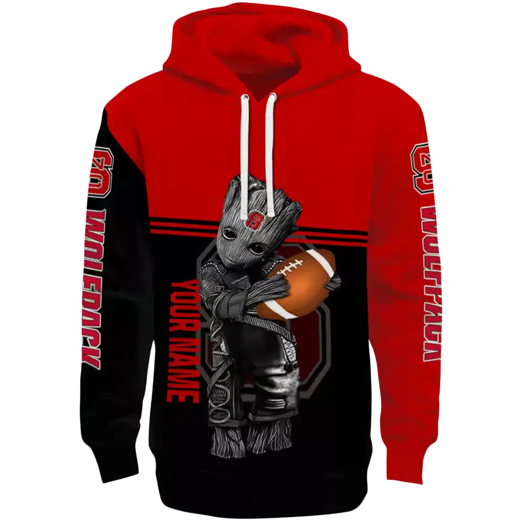 custom nc state wolfpack baby groot red black hoodie best selling custom nc state wolfpack baby groot red black hoodie best selling