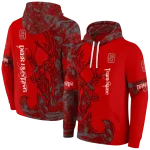 custom nc state wolfpack deer silhouette red hoodie best selling