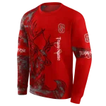 custom nc state wolfpack deer silhouette red hoodie best selling